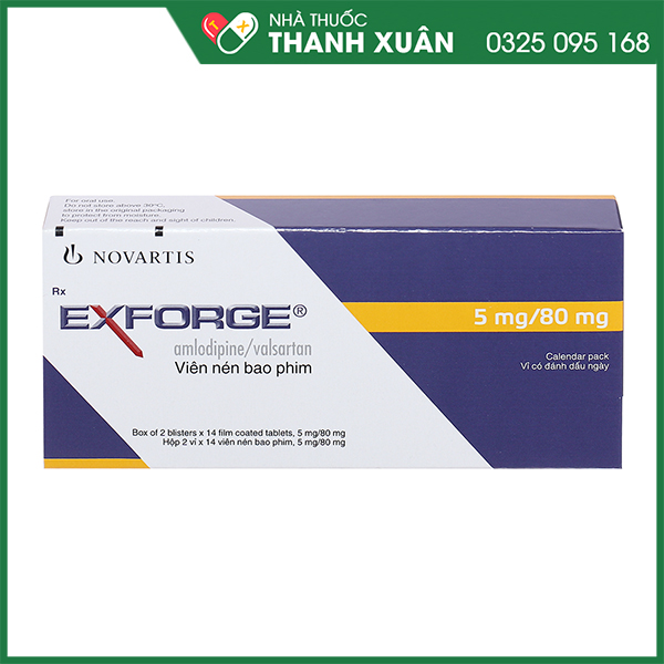 Thuốc  Exforge 5/80 điều trị tăng huyết áp vô căn